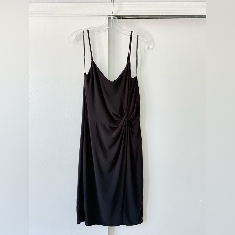Forever 21 Basic Black Knotted Slip Dress - Medium
